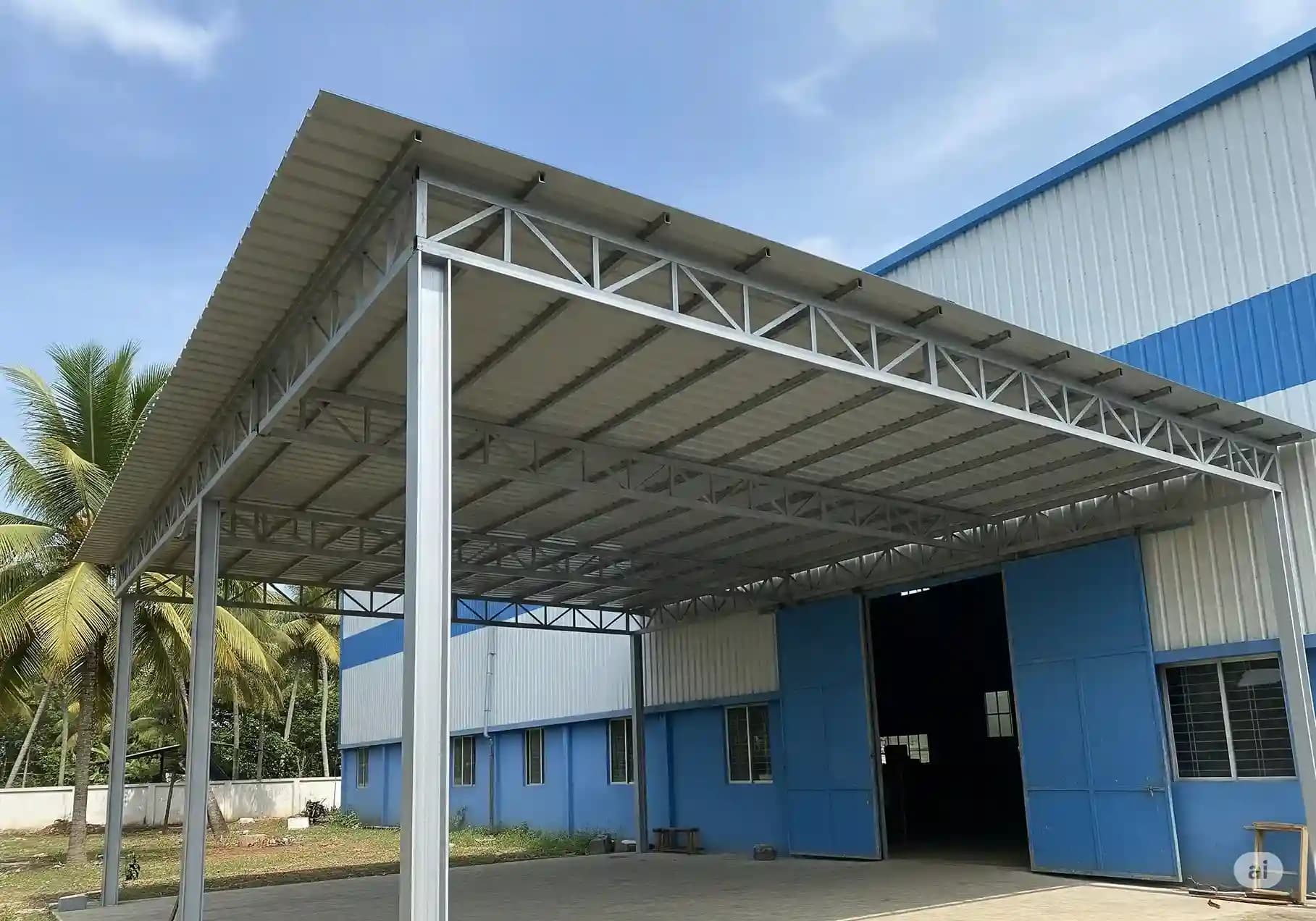 Truss Work with Roofing Sheet